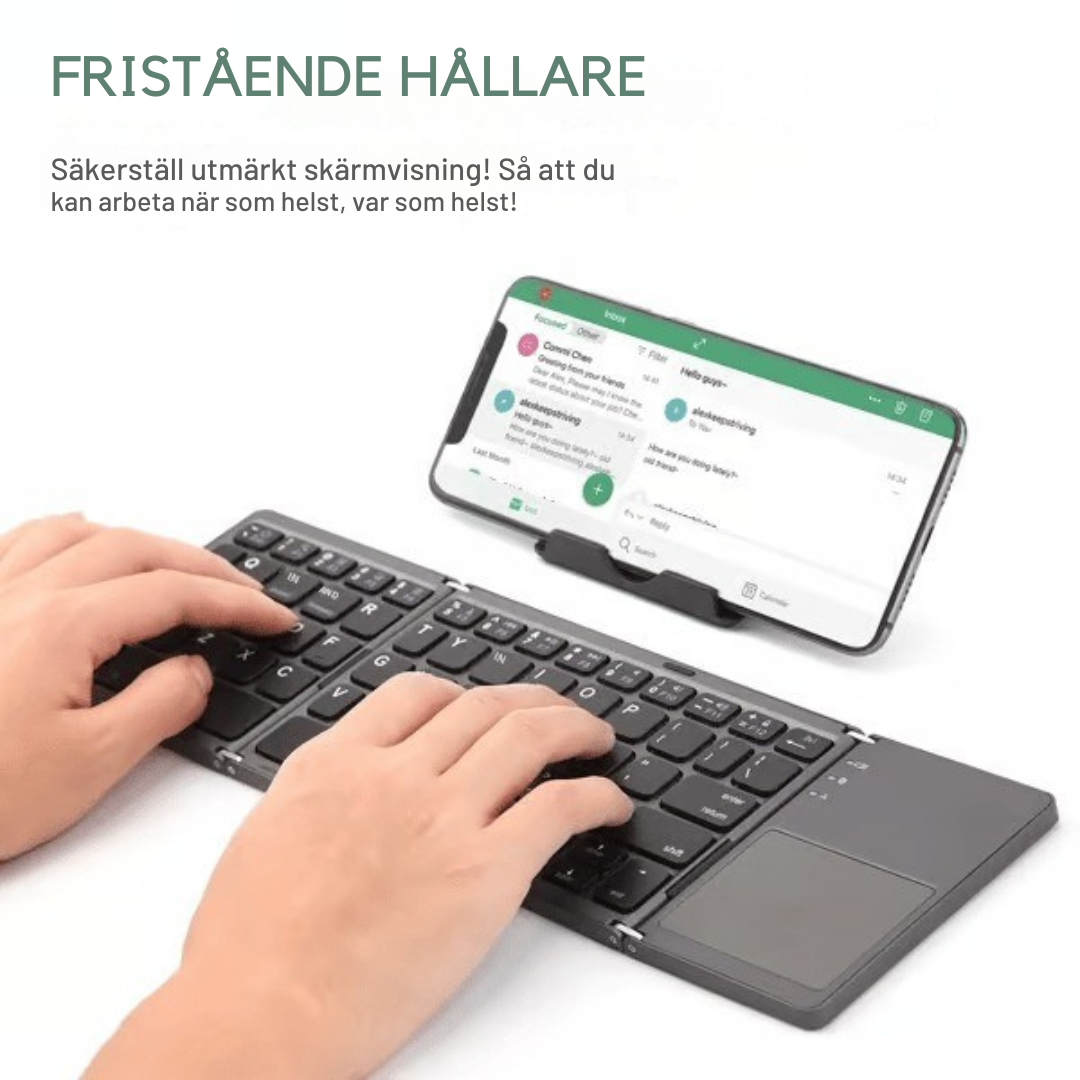 Fällbar™ | Smart vikbart tangentbord med touchpad