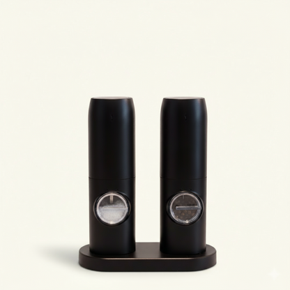 SmakLyft™ | Gör varje måltid till en upplevelse – eleganta elektriska salt- och pepparkvarnar för enkel, precis kryddning.