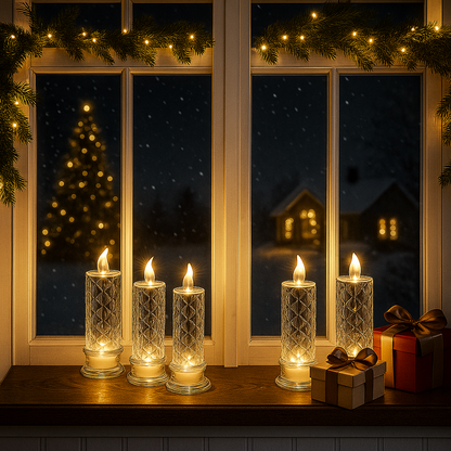GlödKristall™ | 4-pack skimrande ljus som värmer varje kväll ✨