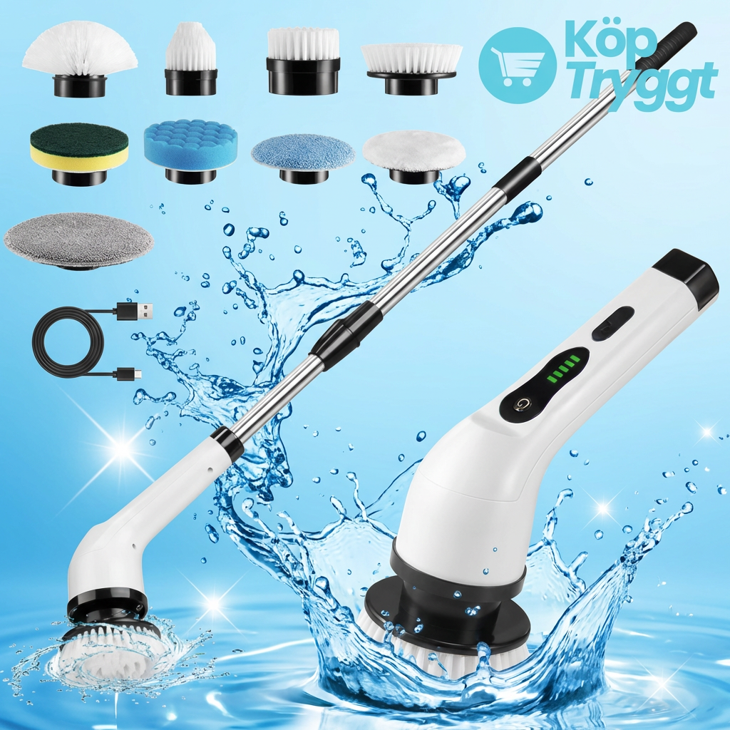 Skura™ – 9-i-1 Elektrisk Rengöringsborste