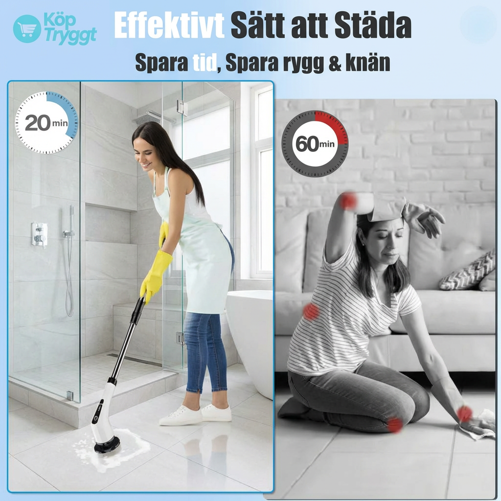 Skura™ – 9-i-1 Elektrisk Rengöringsborste