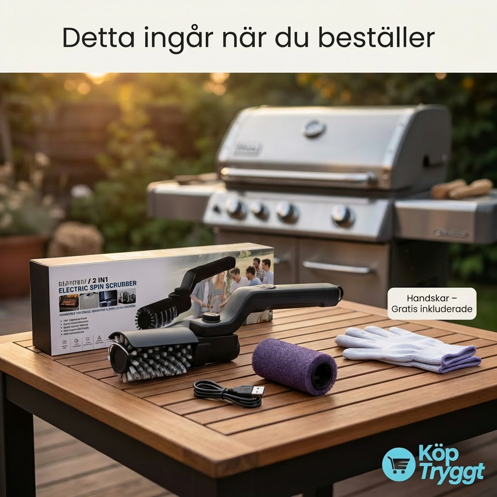 GrillBorste Pro™ | Elektrisk Grillrengörare med Kraftfull Motor