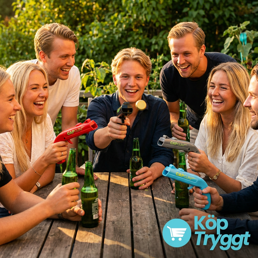 KapsylKanon™ – Den roliga flasköppnaren som skjuter iväg kapsylen!