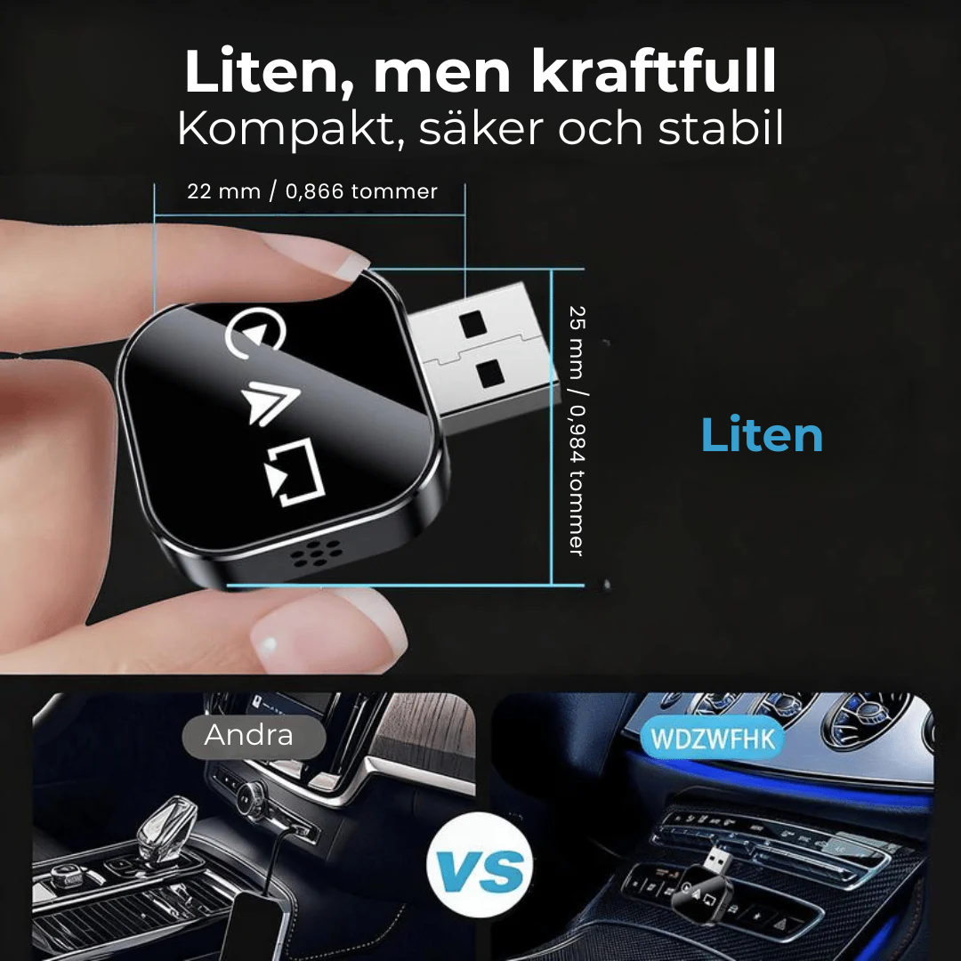 FriKör™ | Trådlös CarPlay- & Android Auto-adapter – frihet utan kablar