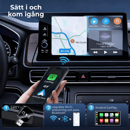 FriKör™ | Trådlös CarPlay- & Android Auto-adapter – frihet utan kablar