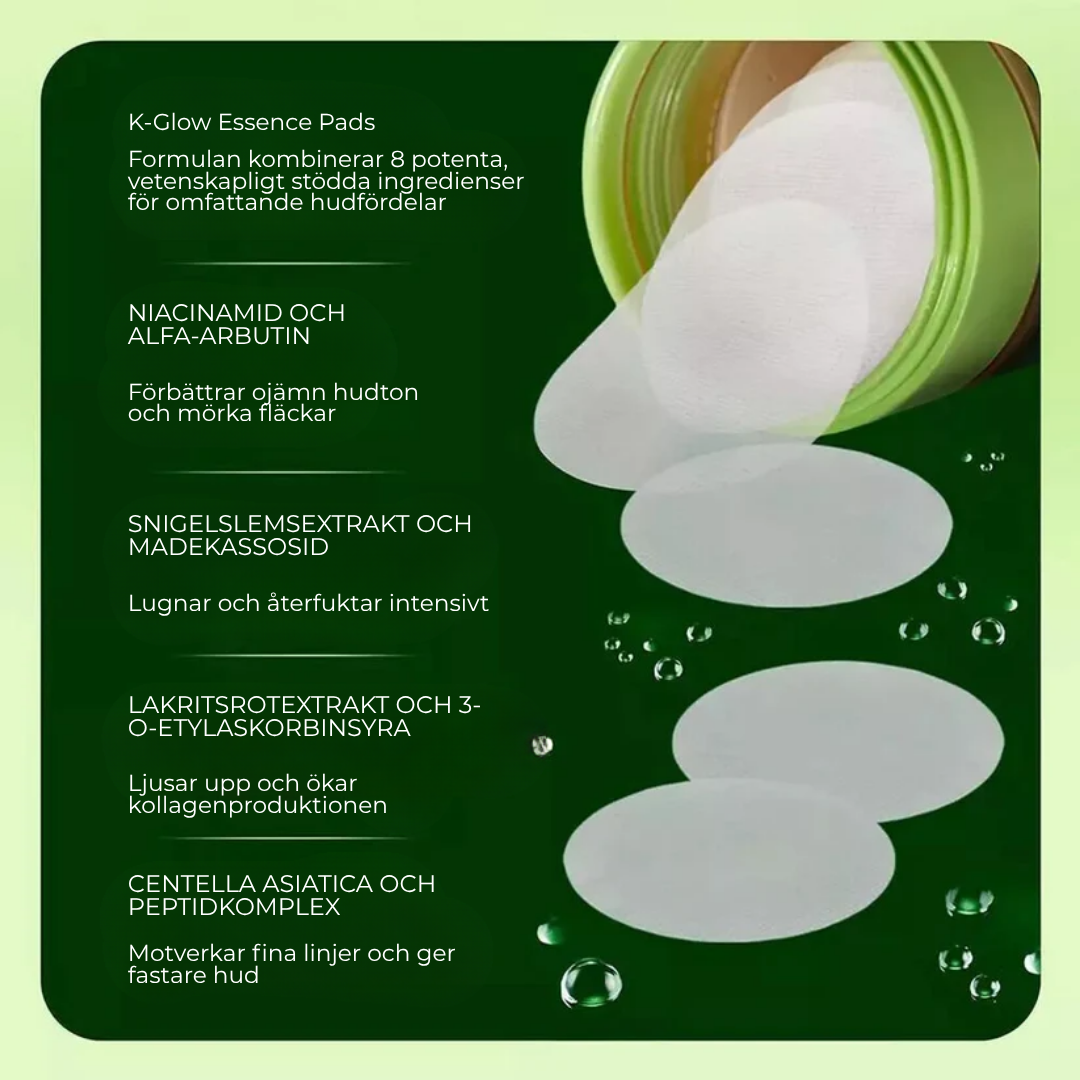 LysaSkin Essence Pads – För en klar, glasliknande hy | Avancerad koreansk formula – för en strålande och jämn hud på bara några veckor