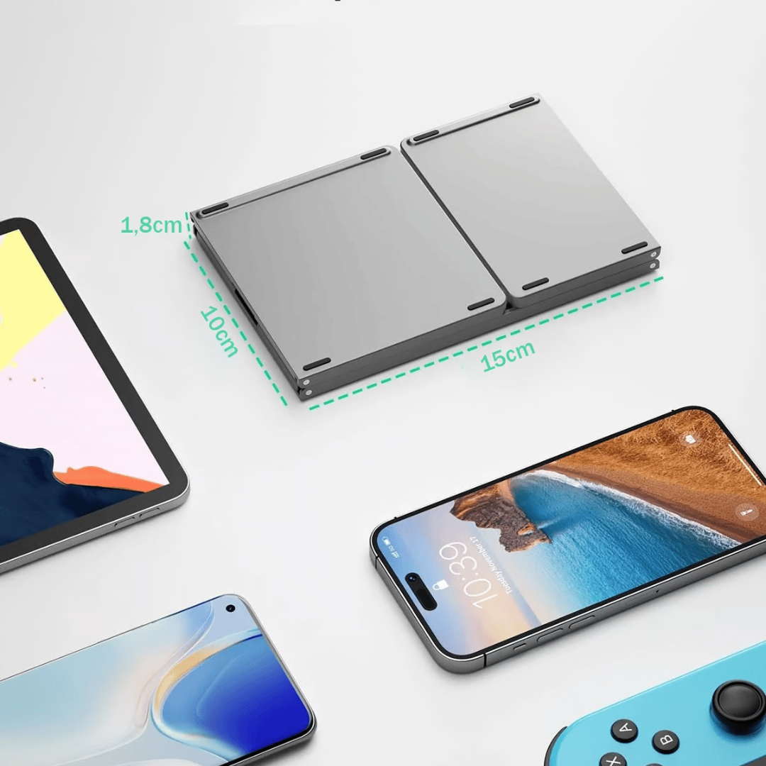 Fällbar™ | Smart vikbart tangentbord med touchpad