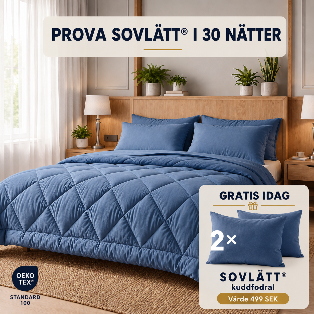 SovLätt® Täcke | Det snabbtorkande allt-i-ett-täcket – utan behov av påslakan