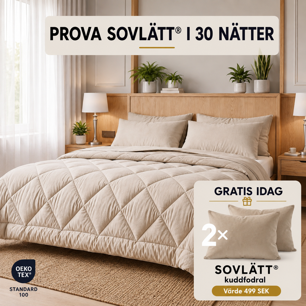 SovLätt® Täcke | Det snabbtorkande allt-i-ett-täcket – utan behov av påslakan