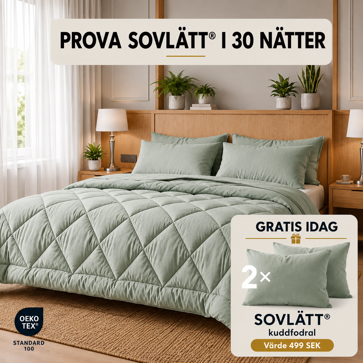 SovLätt® Täcke | Det snabbtorkande allt-i-ett-täcket – utan behov av påslakan