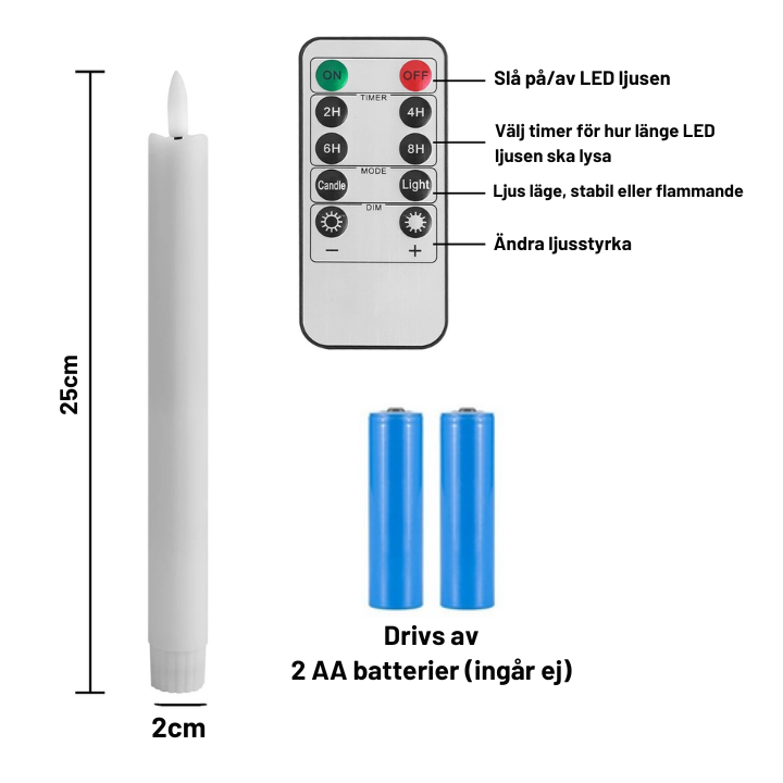 EvigFlamma™ | Levande låga utan brandrisk. Flammande LED-ljus som skapar magi varje kväll.