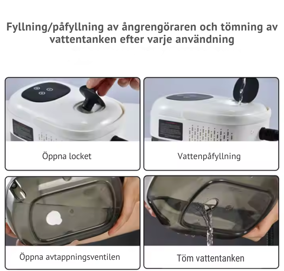 Nordkraft™ Pro Ångrengörare – 105°C Högtryck med 3 BAR