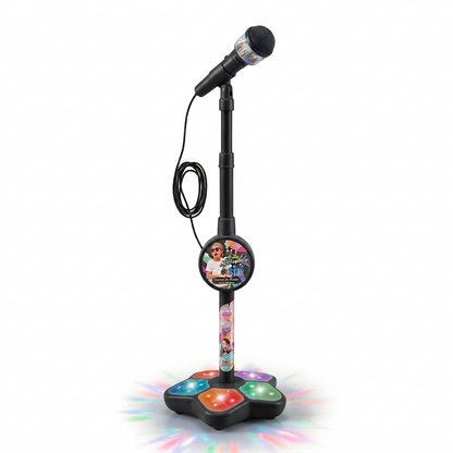 StjärnMic™ Karaoke 🎤✨ - Karaokemikrofon med ljus och stativ för barn