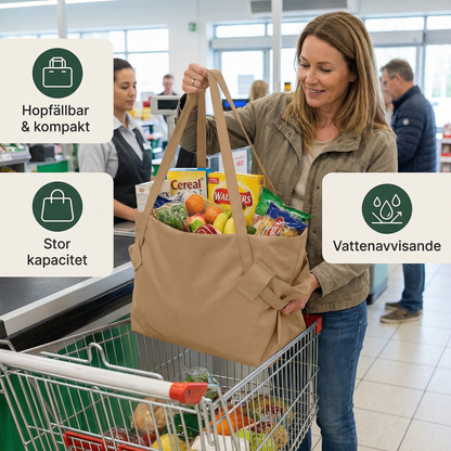 Stor 2-i-1 organiserväska – hopfällbar och vattenavvisande med smart picknickfiltfunktion