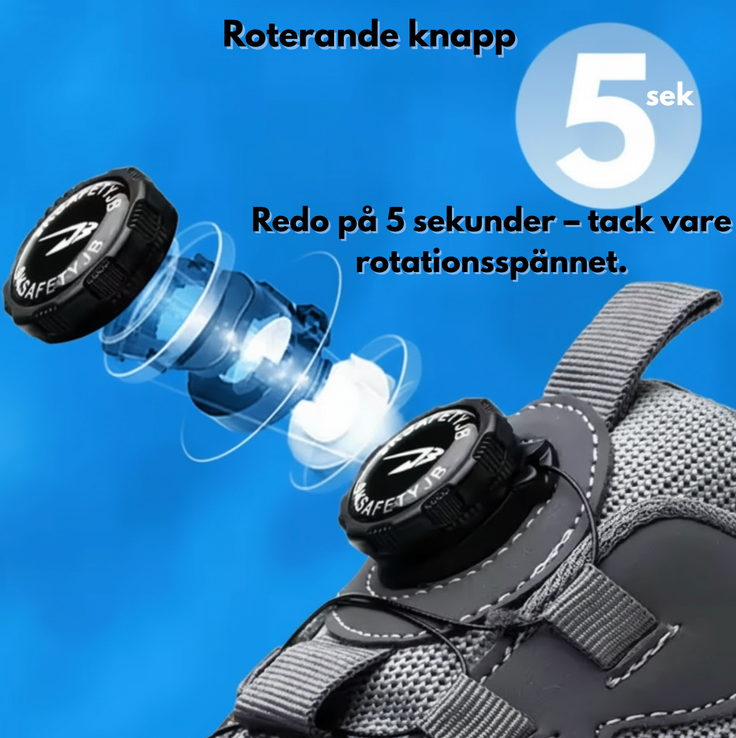 NordGuard™ TitanAir 4S – Ultralätta arbetsskor med stålhätta & rotationsspänne