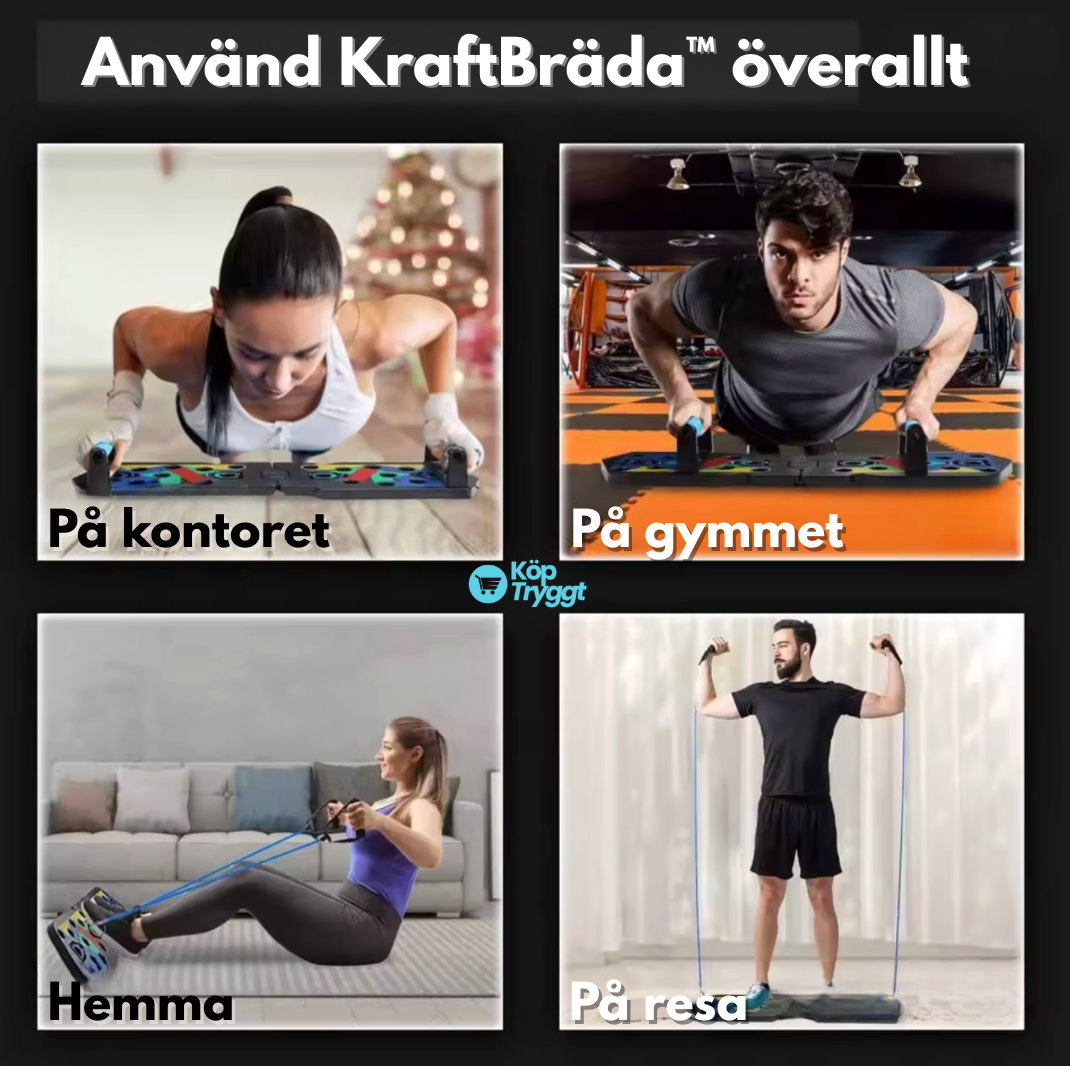 KraftBräda™ | Ditt kompletta hemmagym på bara några minuter om dagen