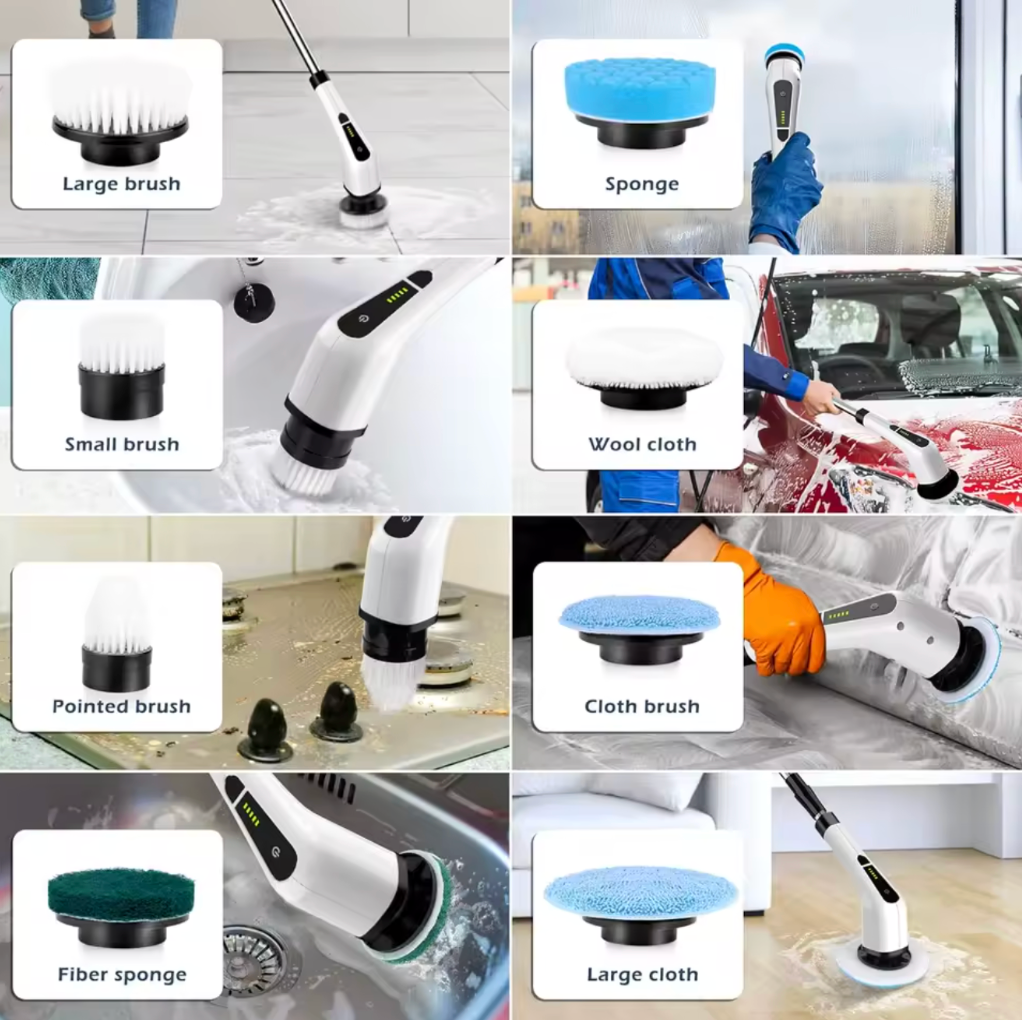 Skura™ – 9-i-1 Elektrisk Rengöringsborste