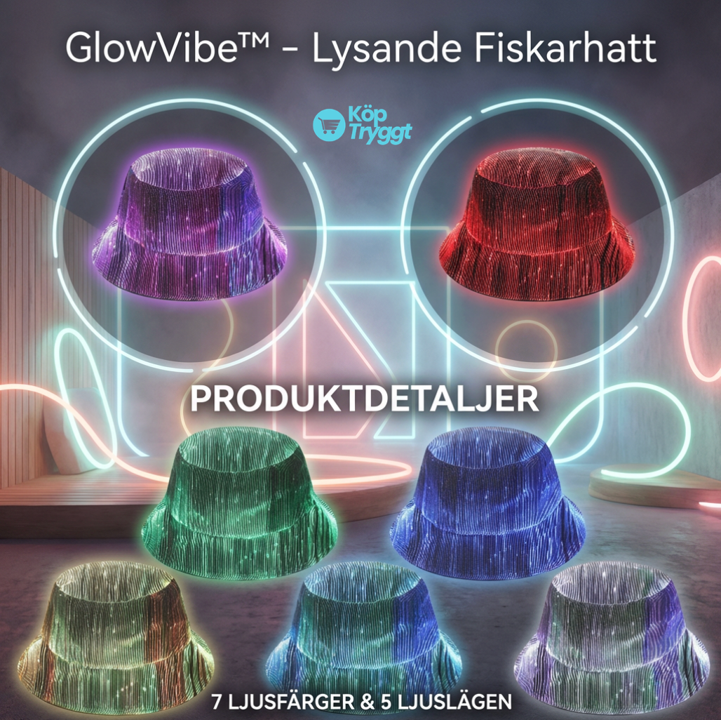 GlowVibe™ – Lysande Fiskarhatt