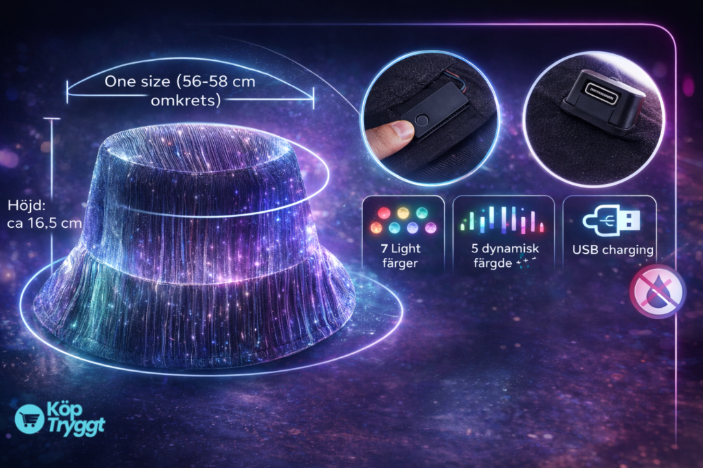 GlowVibe™ – Lysande Fiskarhatt