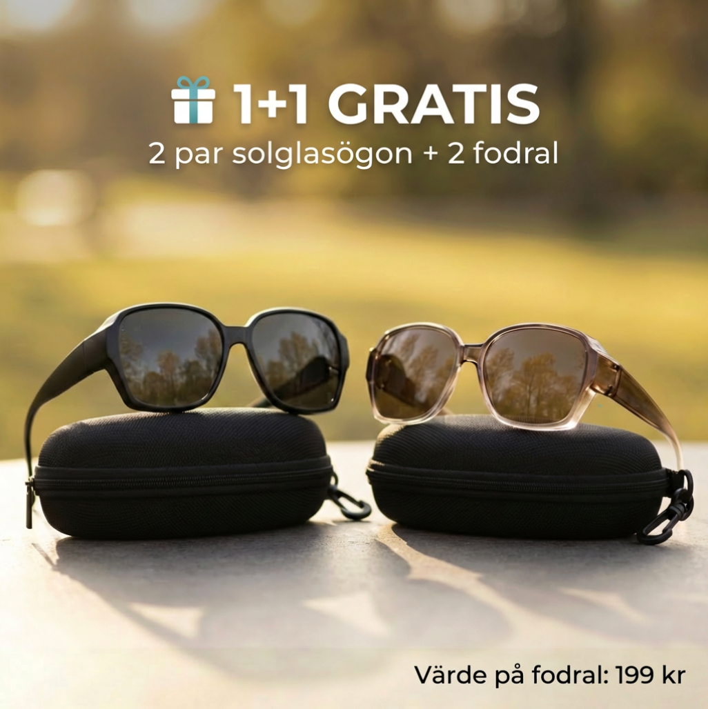 Aurora Optik™ | Solglasögon du bara sätter över dina glasögon – 1+1 gratis