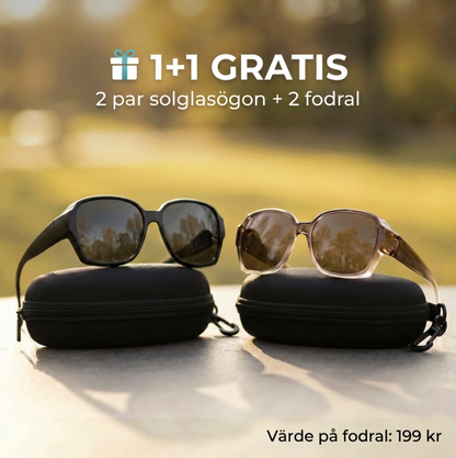 Aurora Optik™ | Solglasögon du bara sätter över dina glasögon – 1+1 gratis