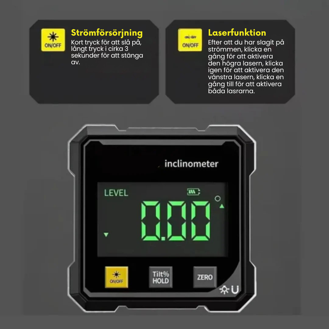 DigiVinkel™ – Digital Magnetisk Vinkelmätare i Aluminium