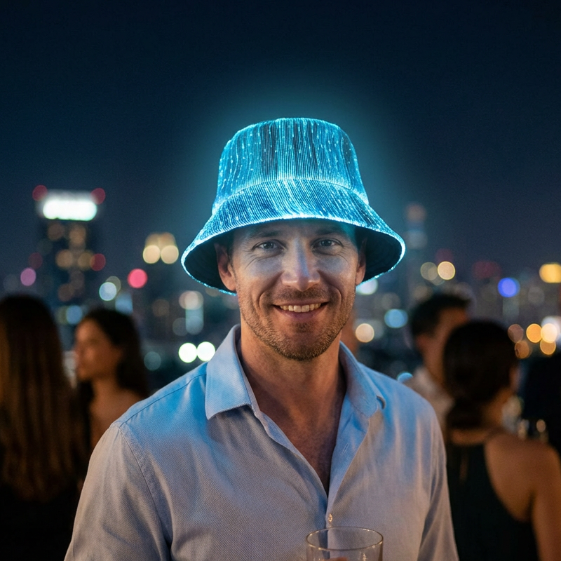 GlowVibe™ – Lysande Fiskarhatt